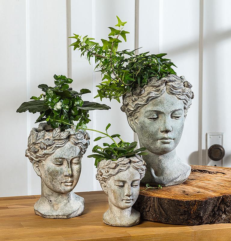 Roman Head Planter XS