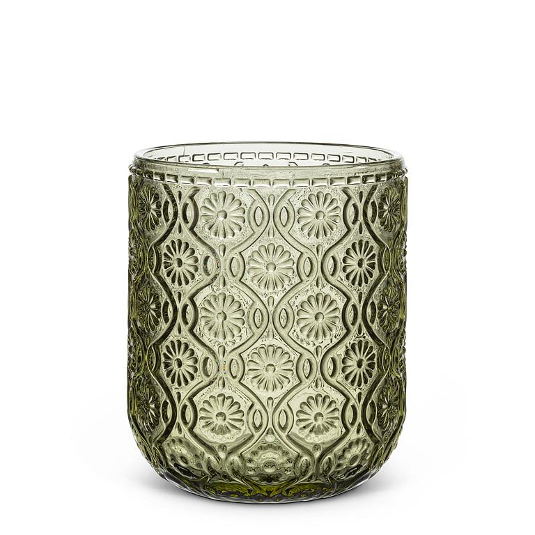 Green lowball tumbler
