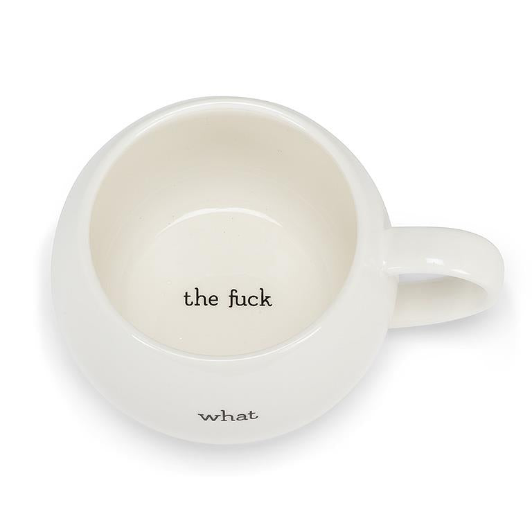 "What the.." White Ball Mug