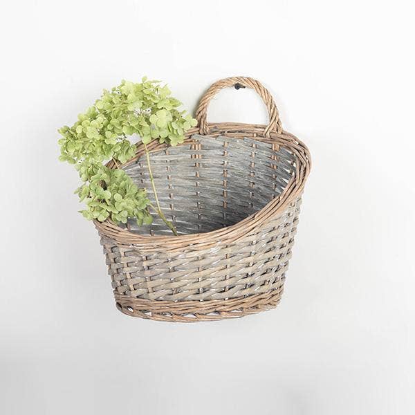 Wooden Woven Baskets, Set of 2