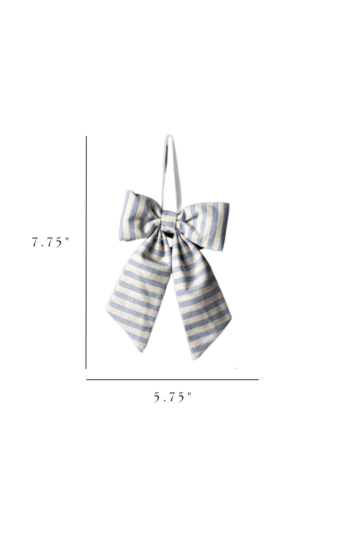 Striped Baby Blue Fabric Bows