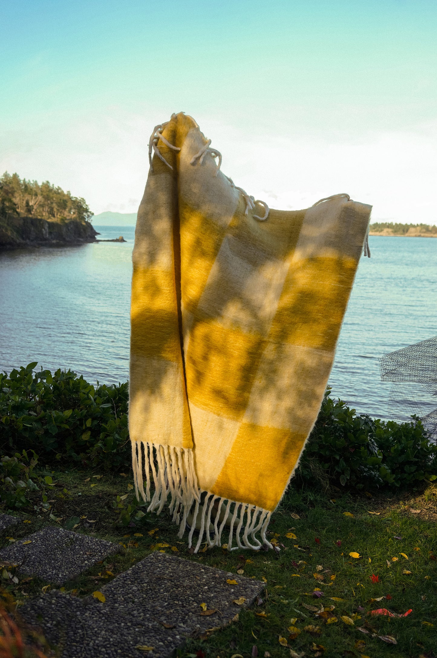 Ochre Checkboard Throw
