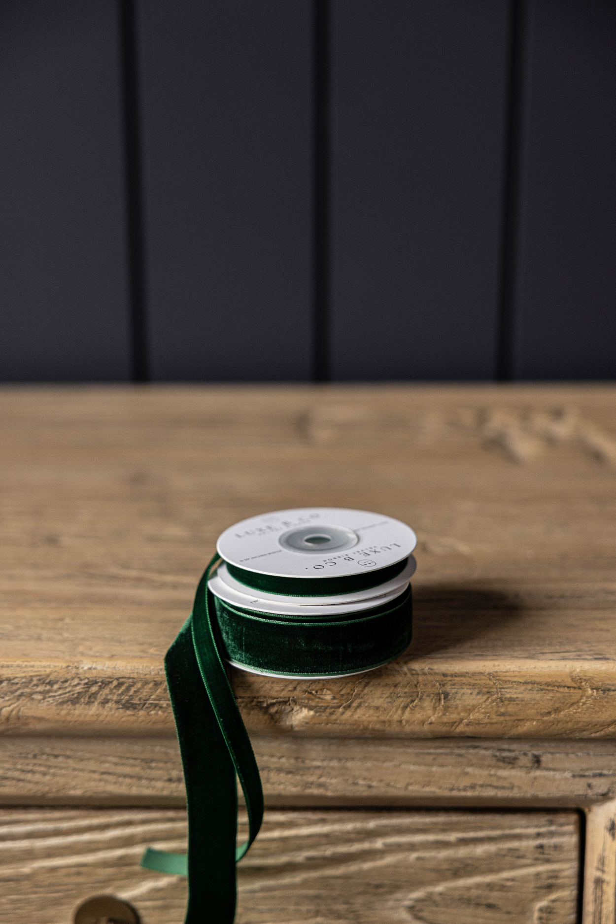 Ribbon Emerald Green Velvet