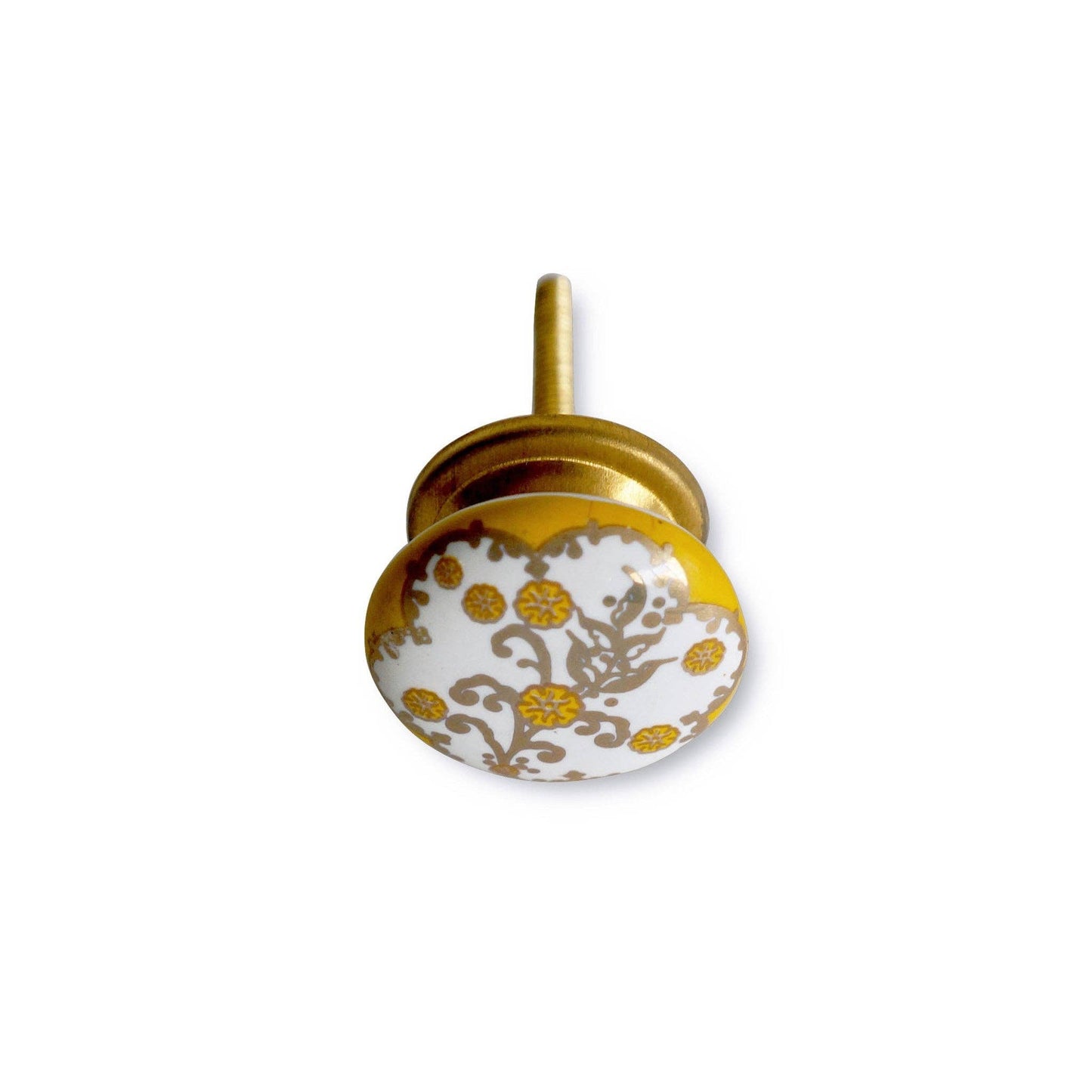 Floral Design Ceramic Knob