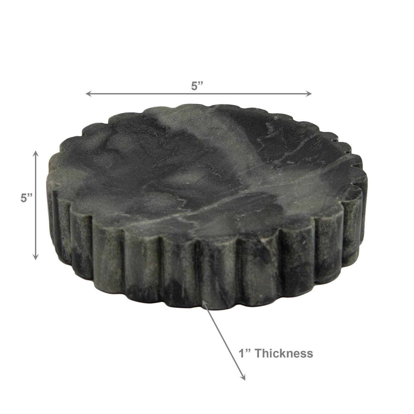 Ribbed Marble Dish