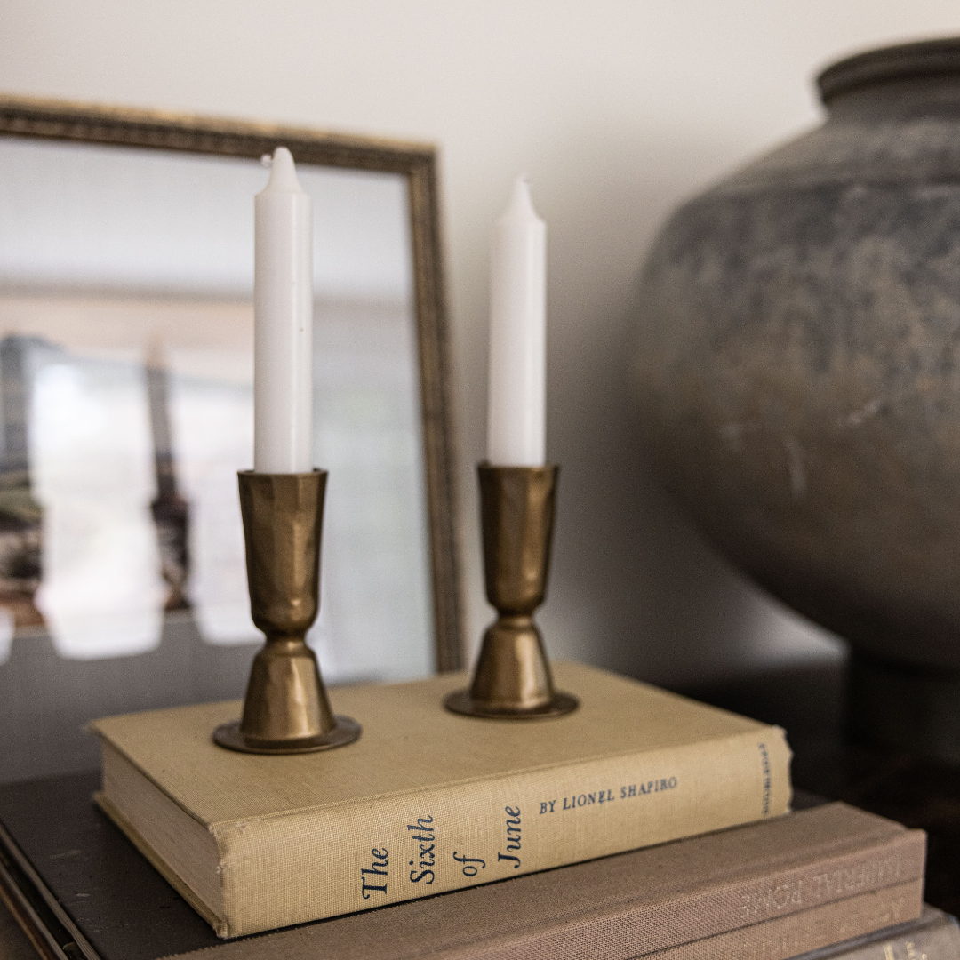 Brass Tapered Candle Holder