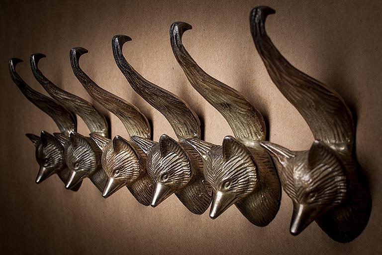 Antique Gold Fox Hook