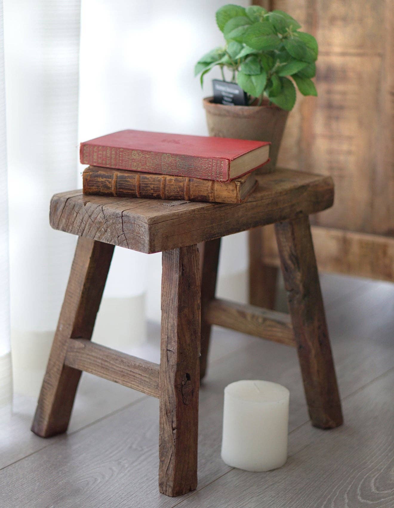 Large Antique Mini Stool
