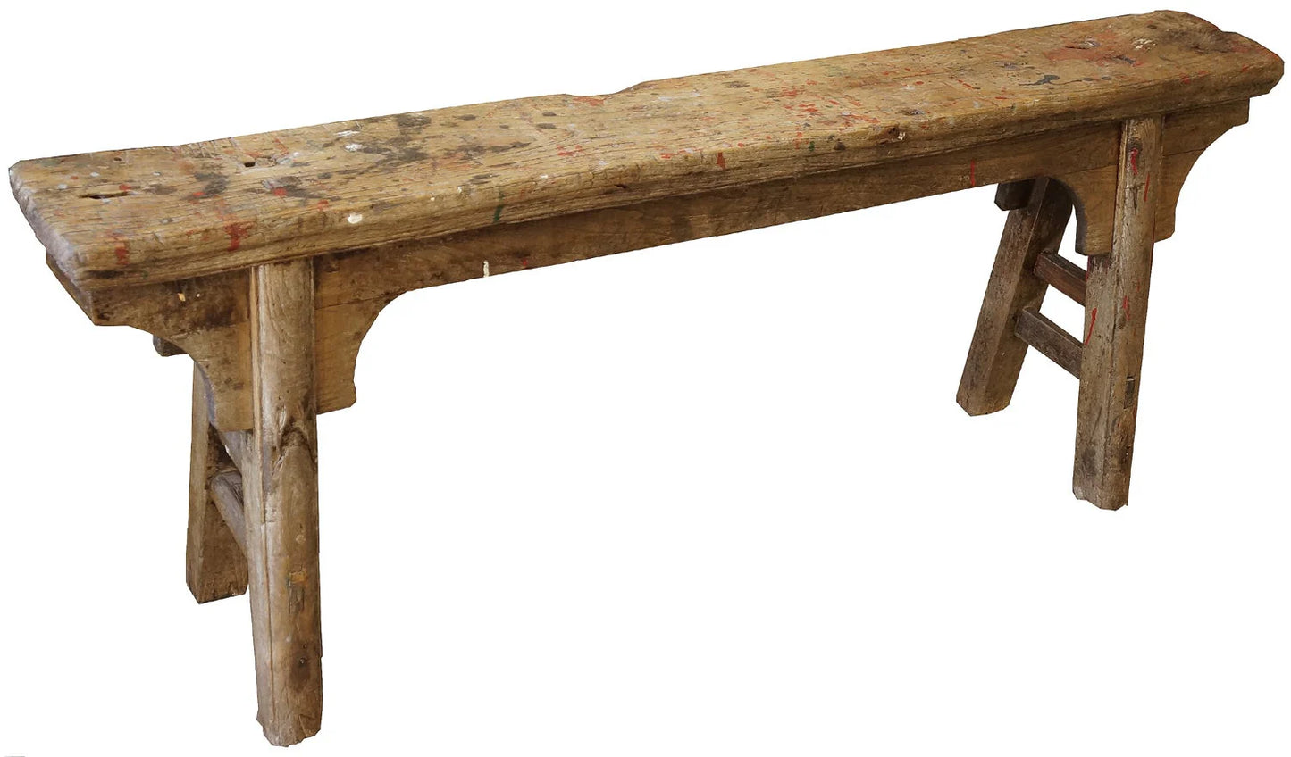 Ornate Reclaimed Wood Bench