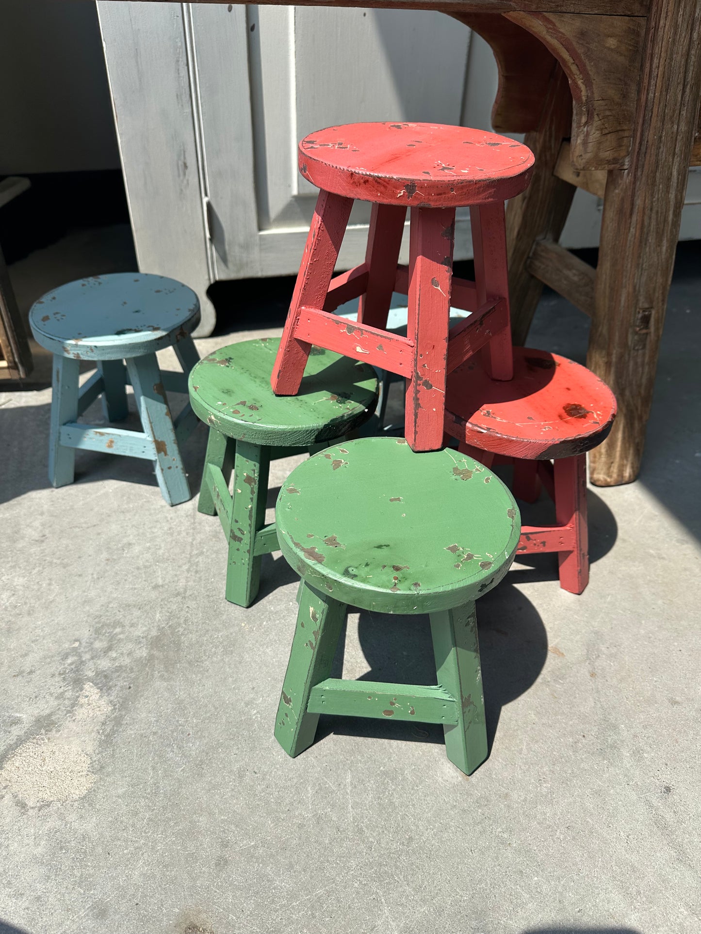 Mini Round Wood Stool