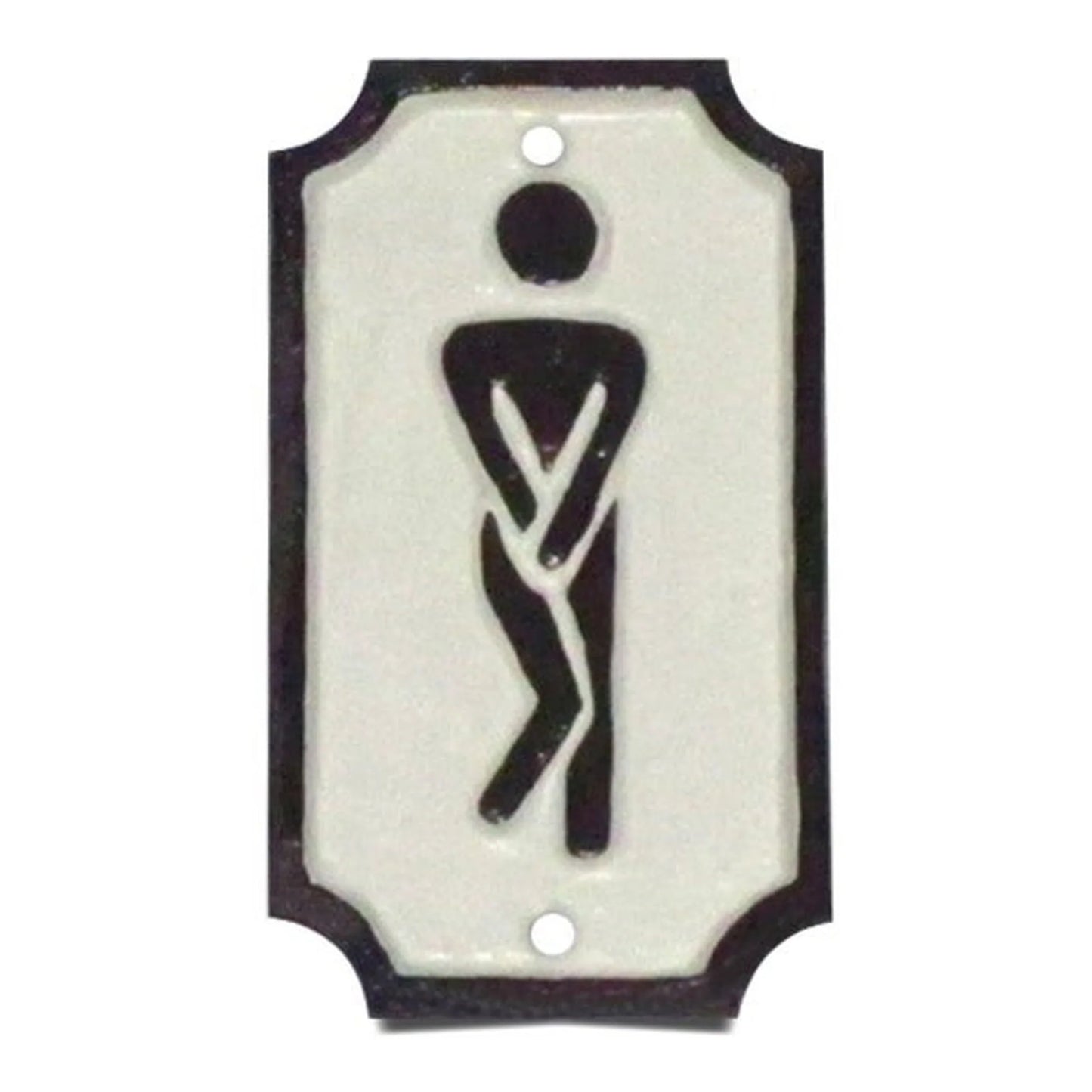 Twisted Man Bathroom Sign