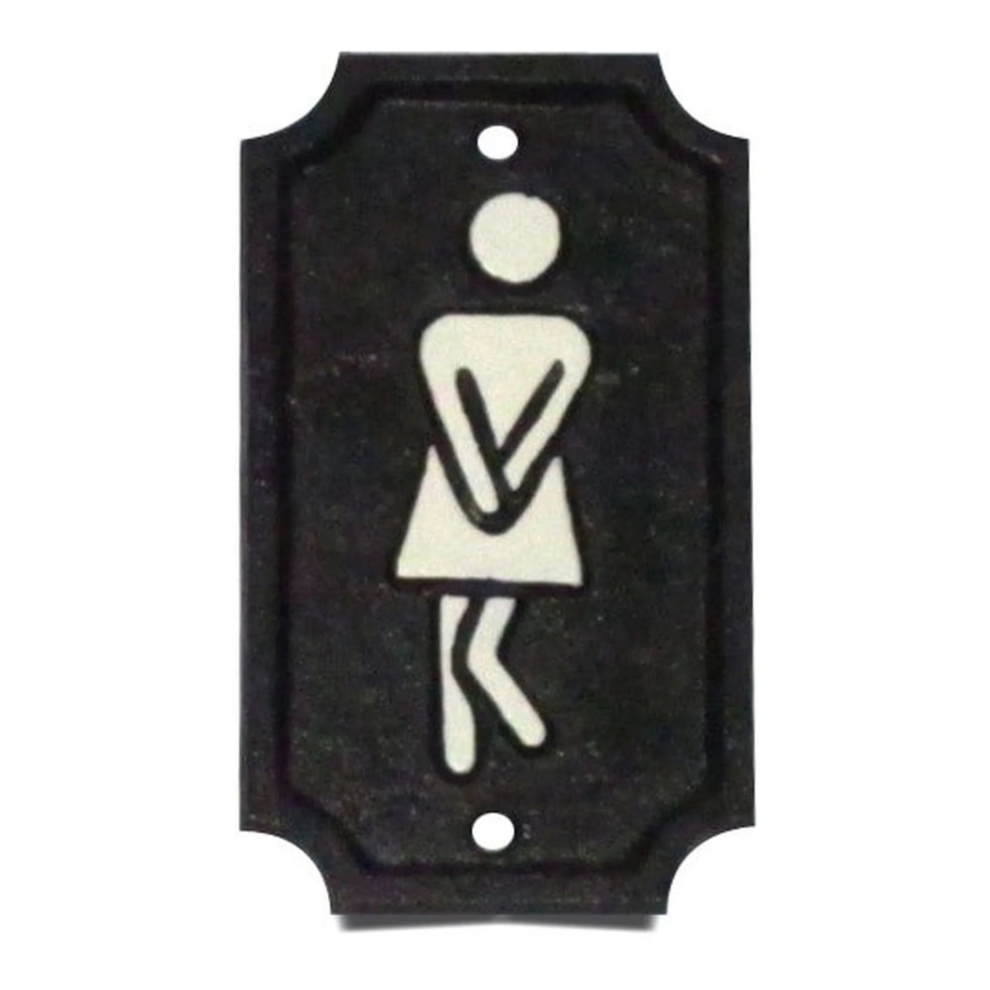 Twisted Woman Bathroom Sign