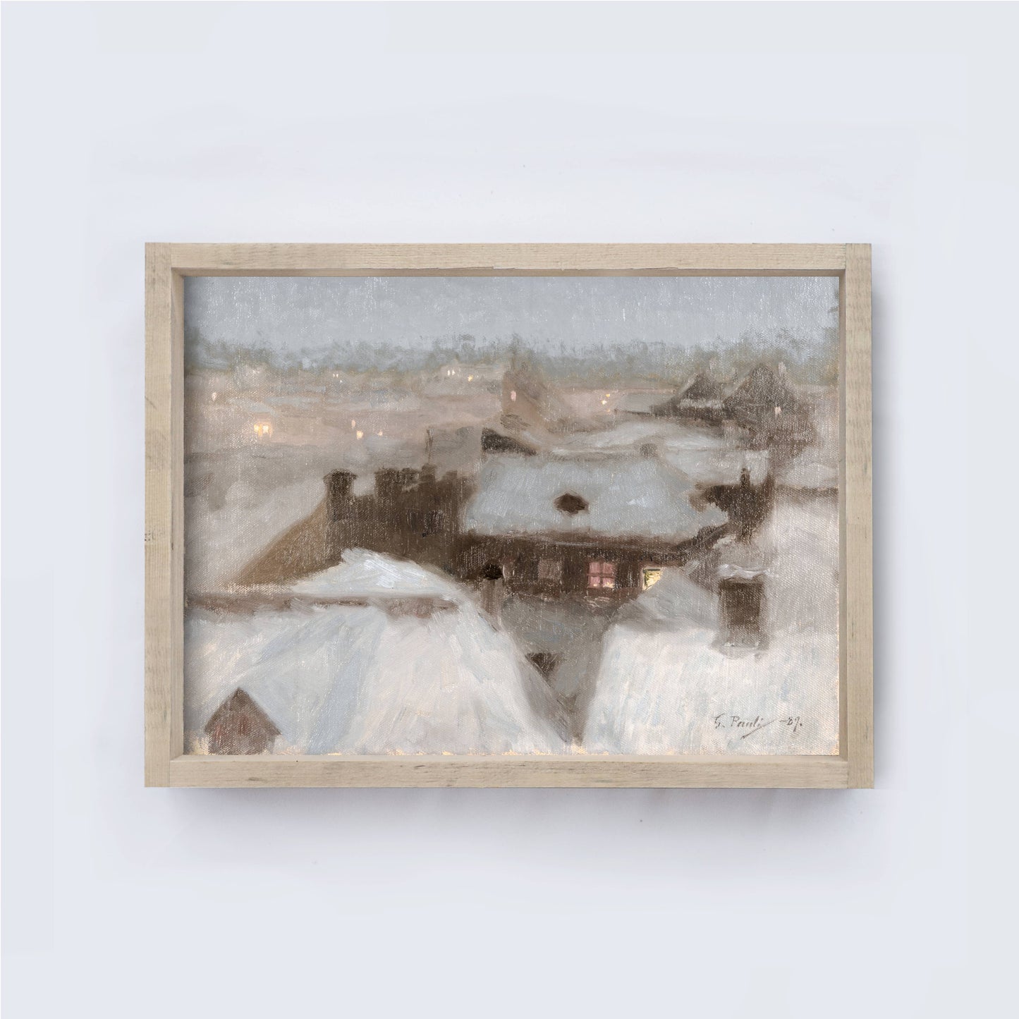 Christmas Winter Village Framed Art
