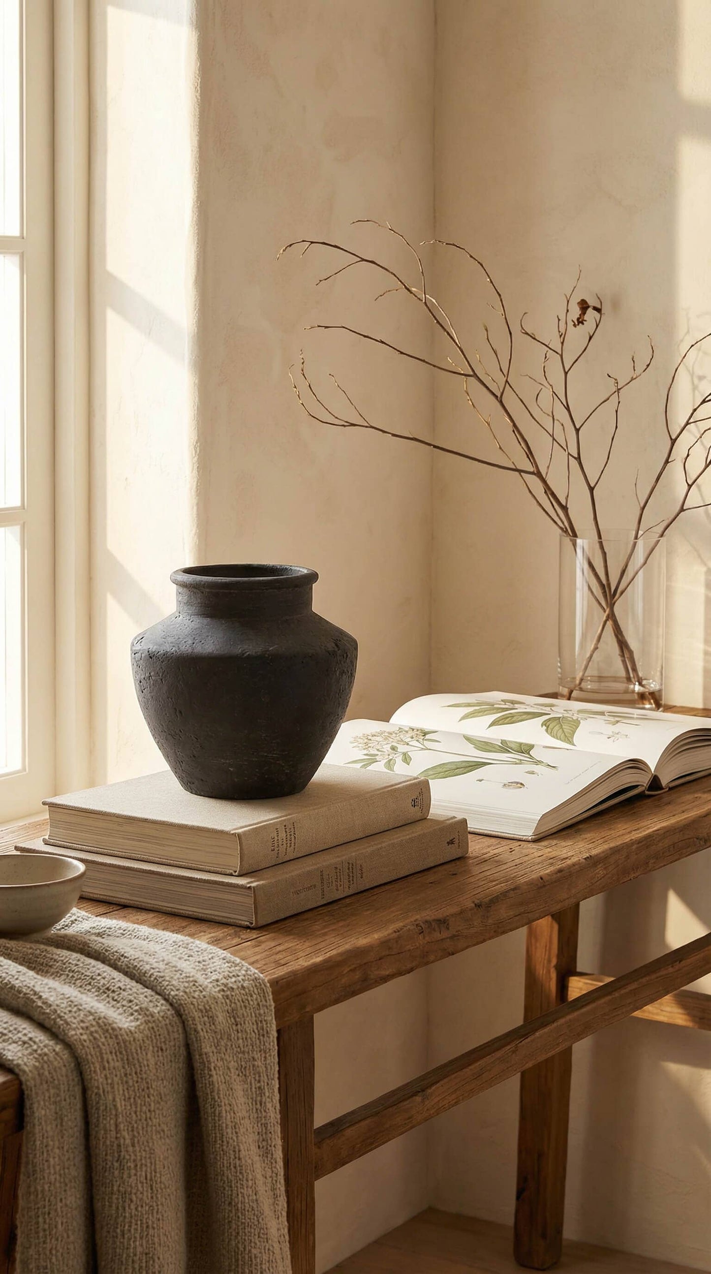 Terracotta Flared Charcoal Vase