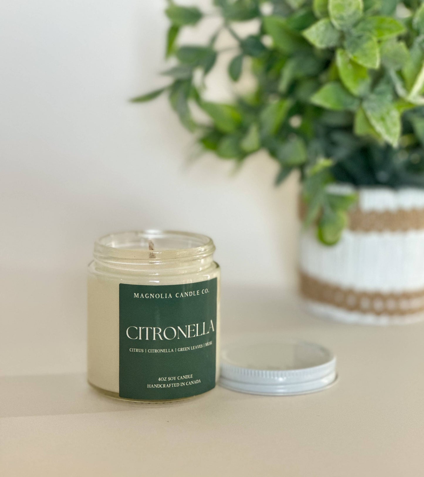 Citronella | 8oz | Bug Repellent | Outdoor Soy Candle