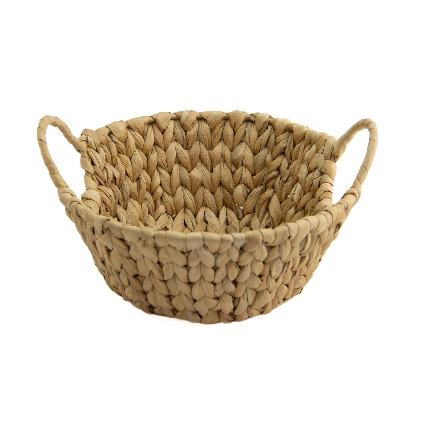 Round Woven Basket with Iron Frame
