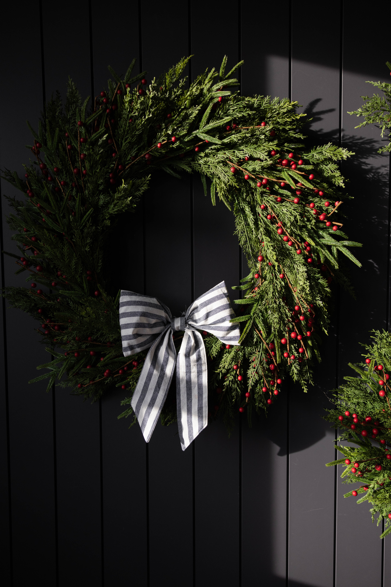 Bows Striped Blue Fabric