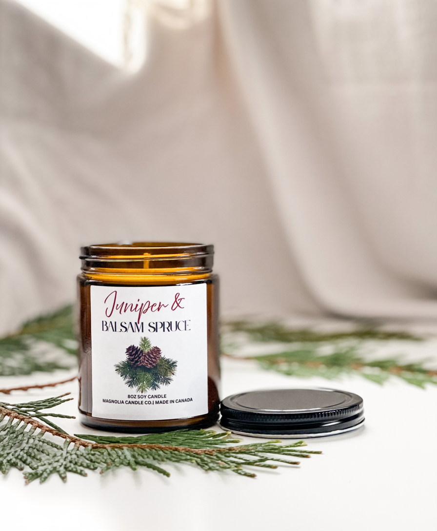 Juniper & Balsam Spruce - Christmas | Holiday Candle 8oz