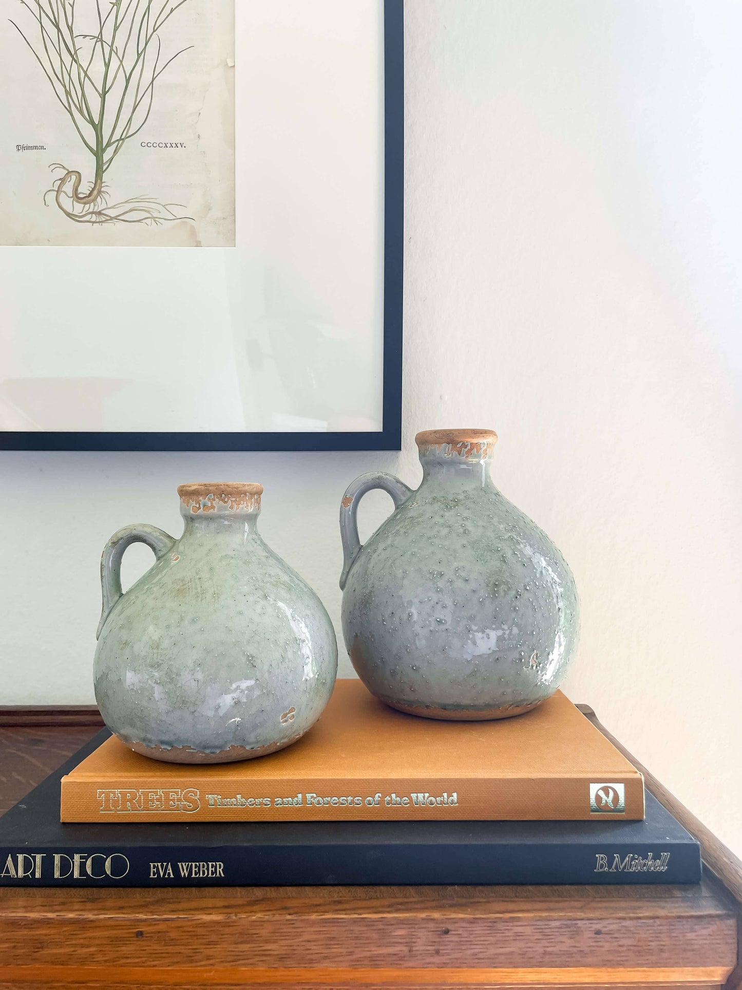 Delphi Vintage-Style Jug Vase with Handle