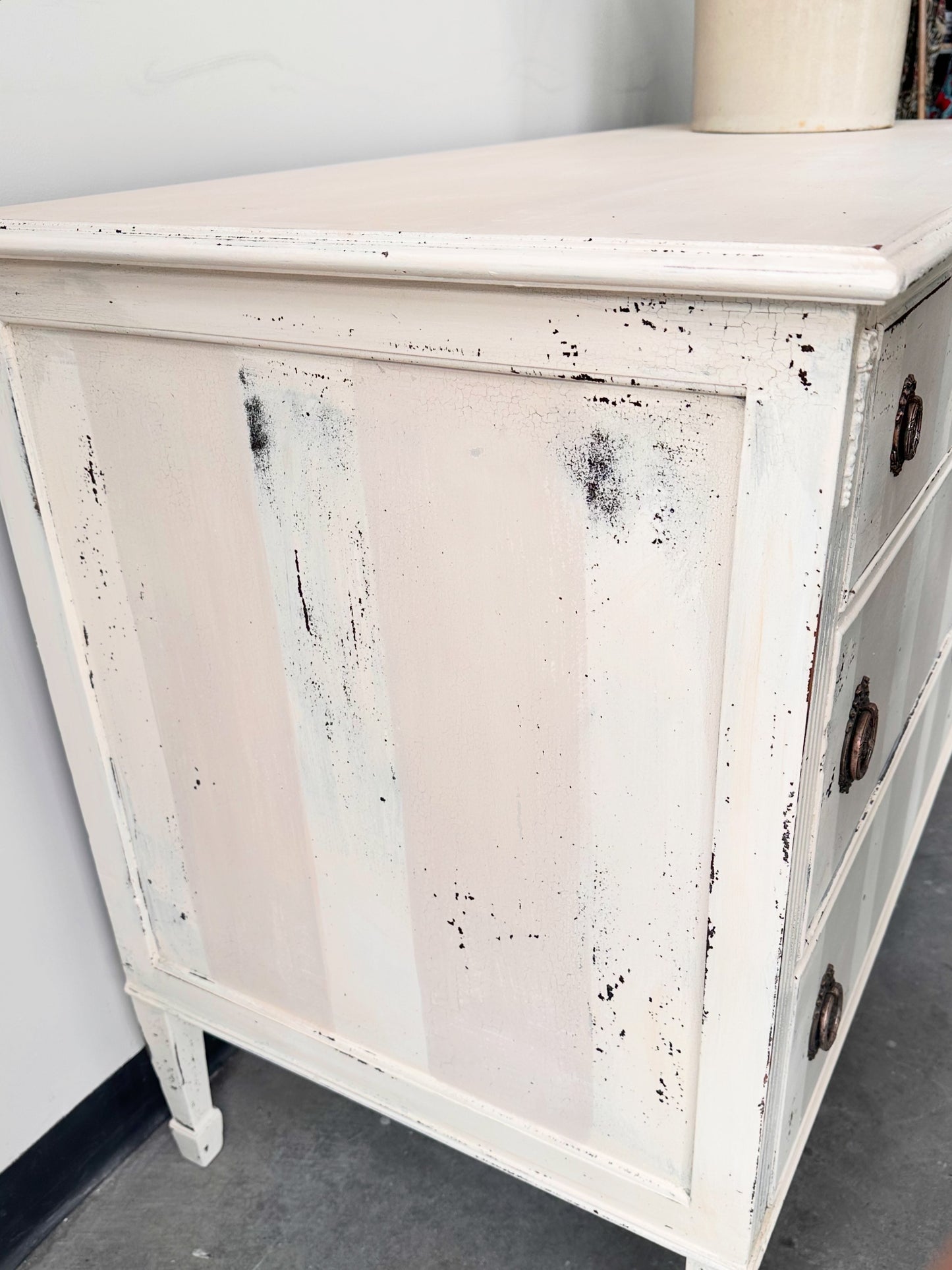 Oyster Stripe Antique Dresser