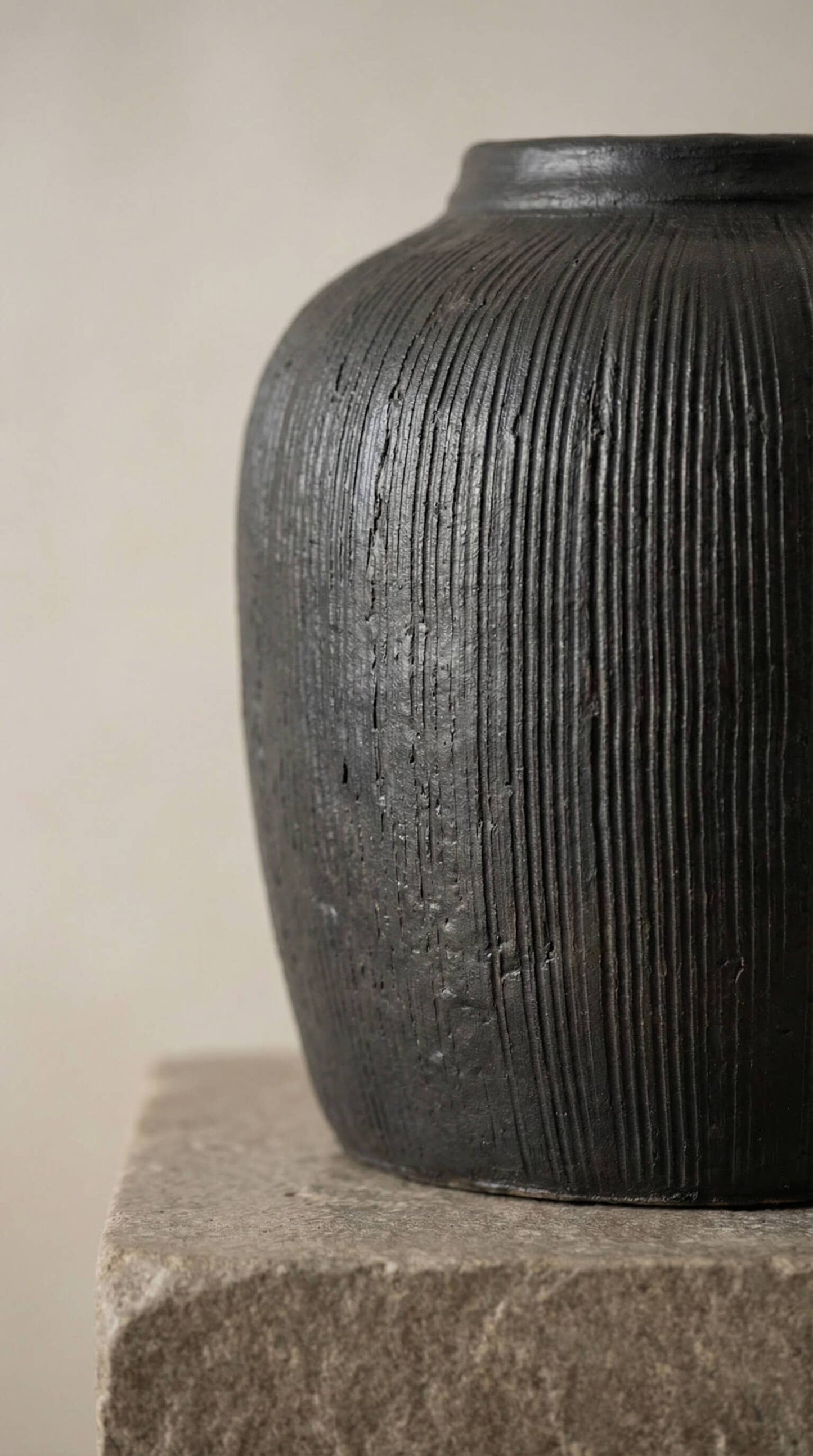 Terracotta Charcoal Vase