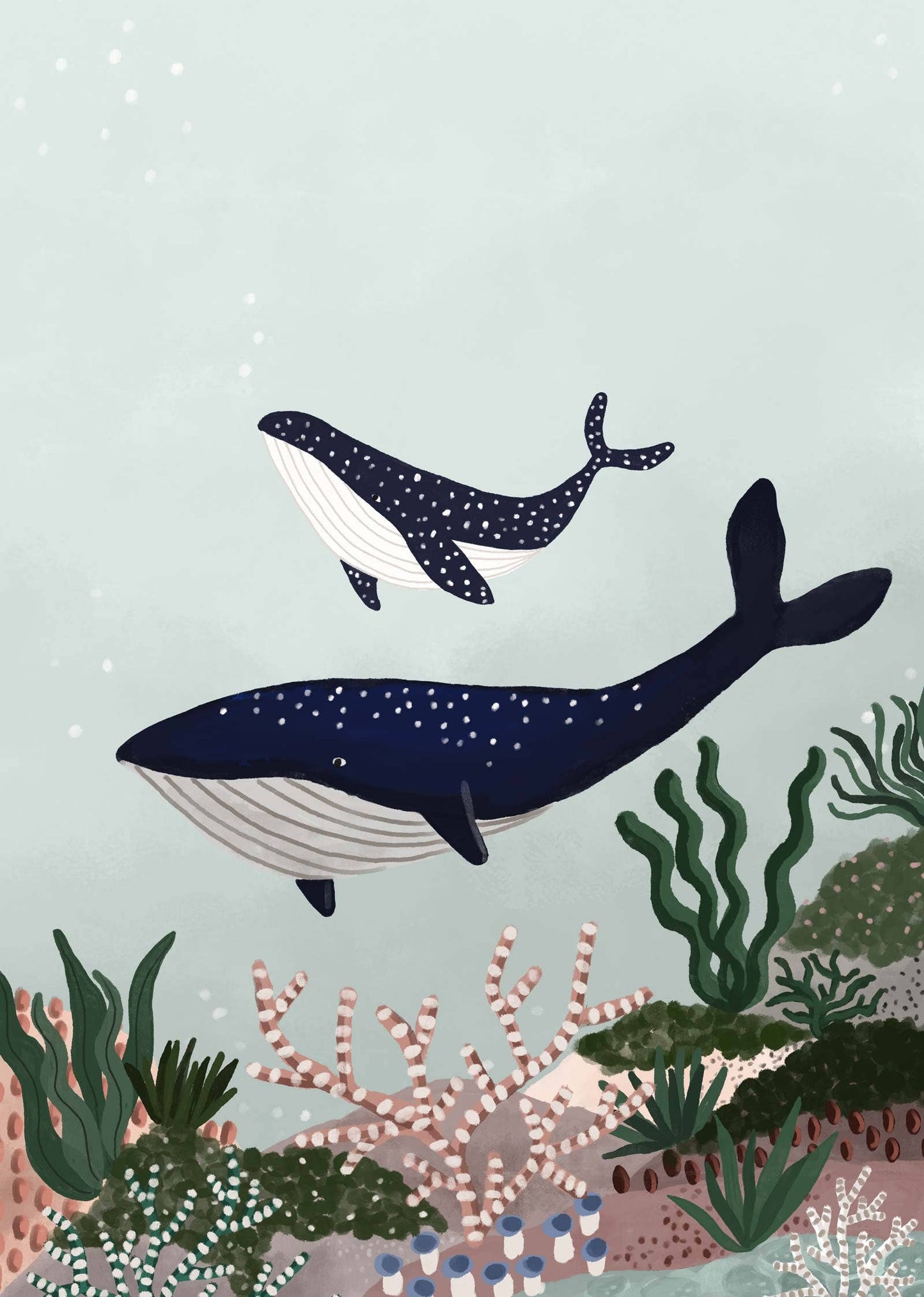 Whales Art print 8x10