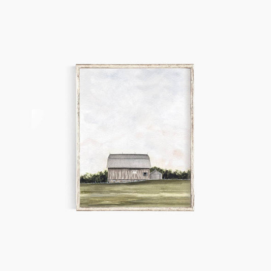 Farmstead - watercolour by Emma Allen