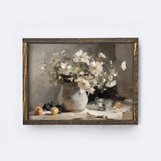 Vintage Flower Still Framed Art