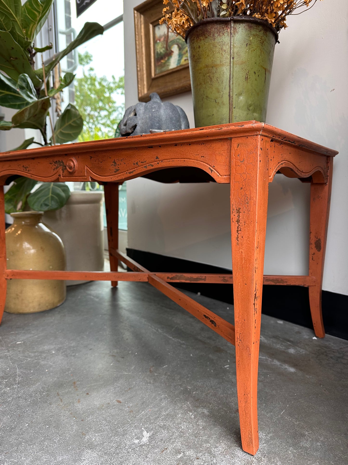 Pumpkin Milk Paint Side Table