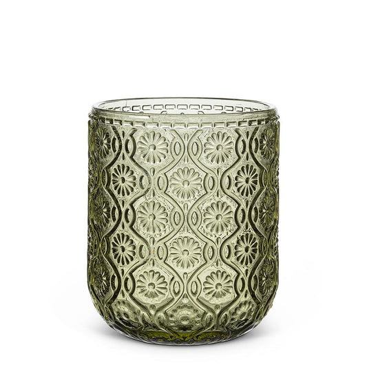 Green lowball tumbler