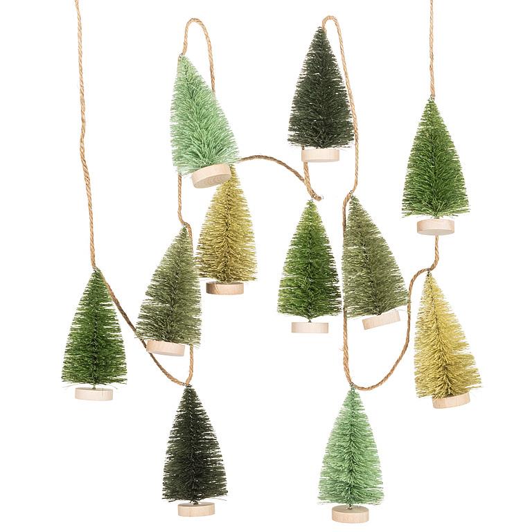 Bottle Brush Tree Garland