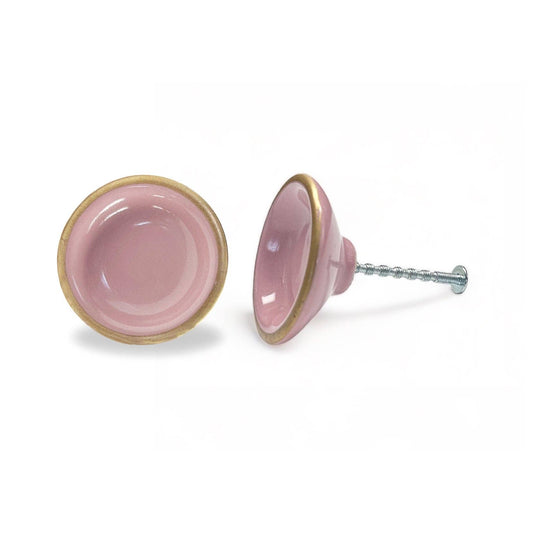 Pink Ceramic Knob
