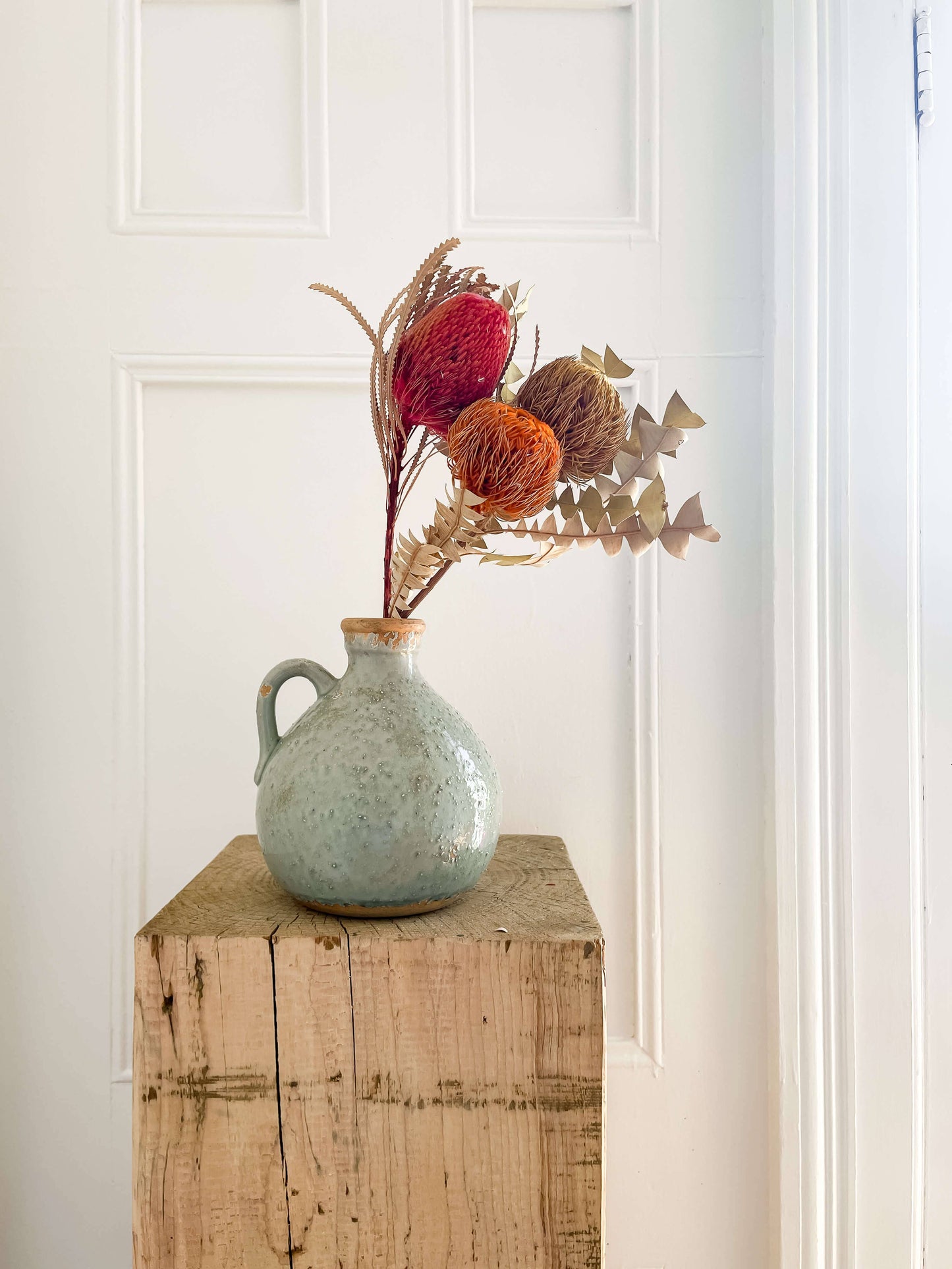 Delphi Vintage-Style Jug Vase with Handle