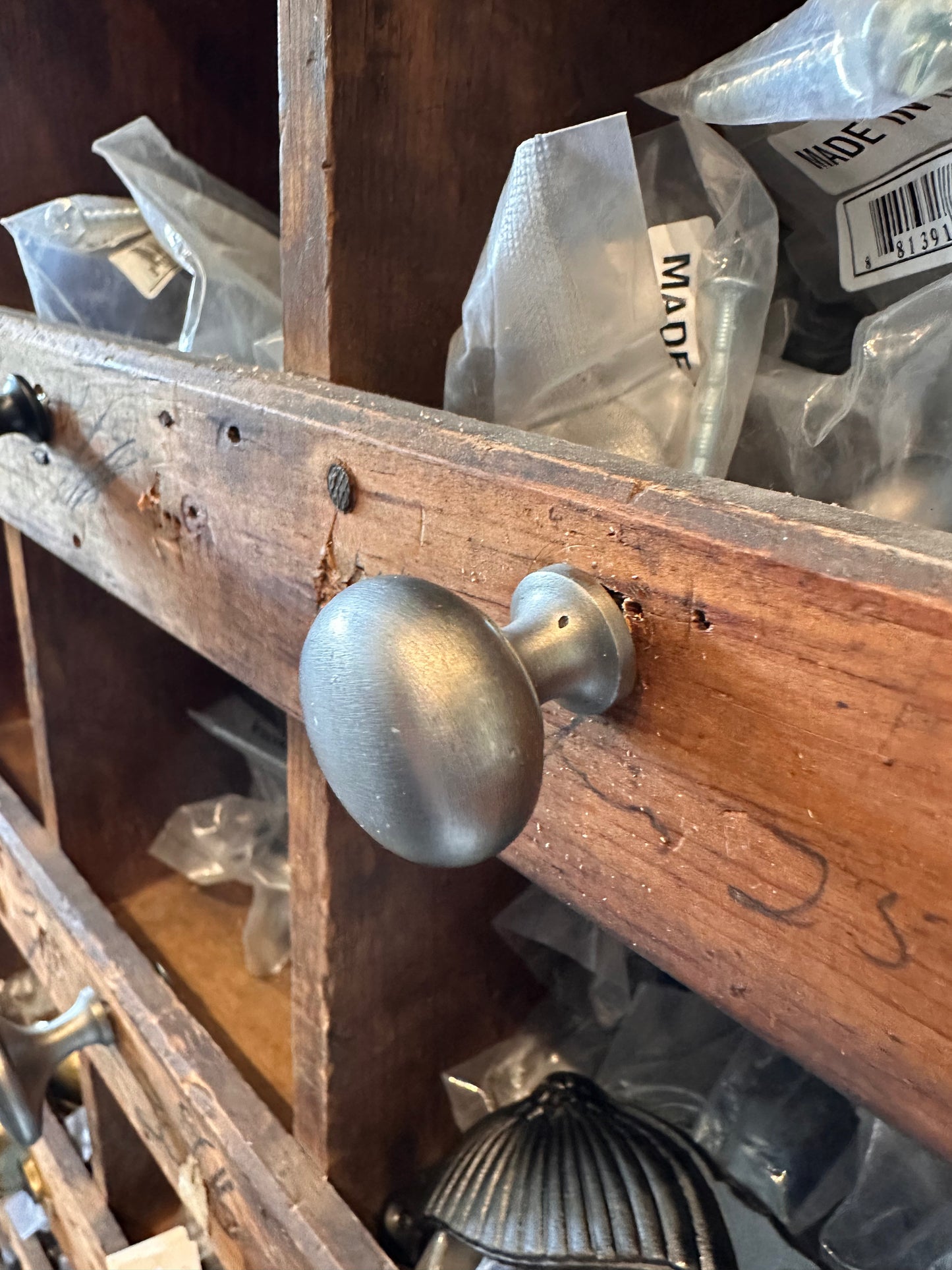 Small Iron Knob - Antique Metal