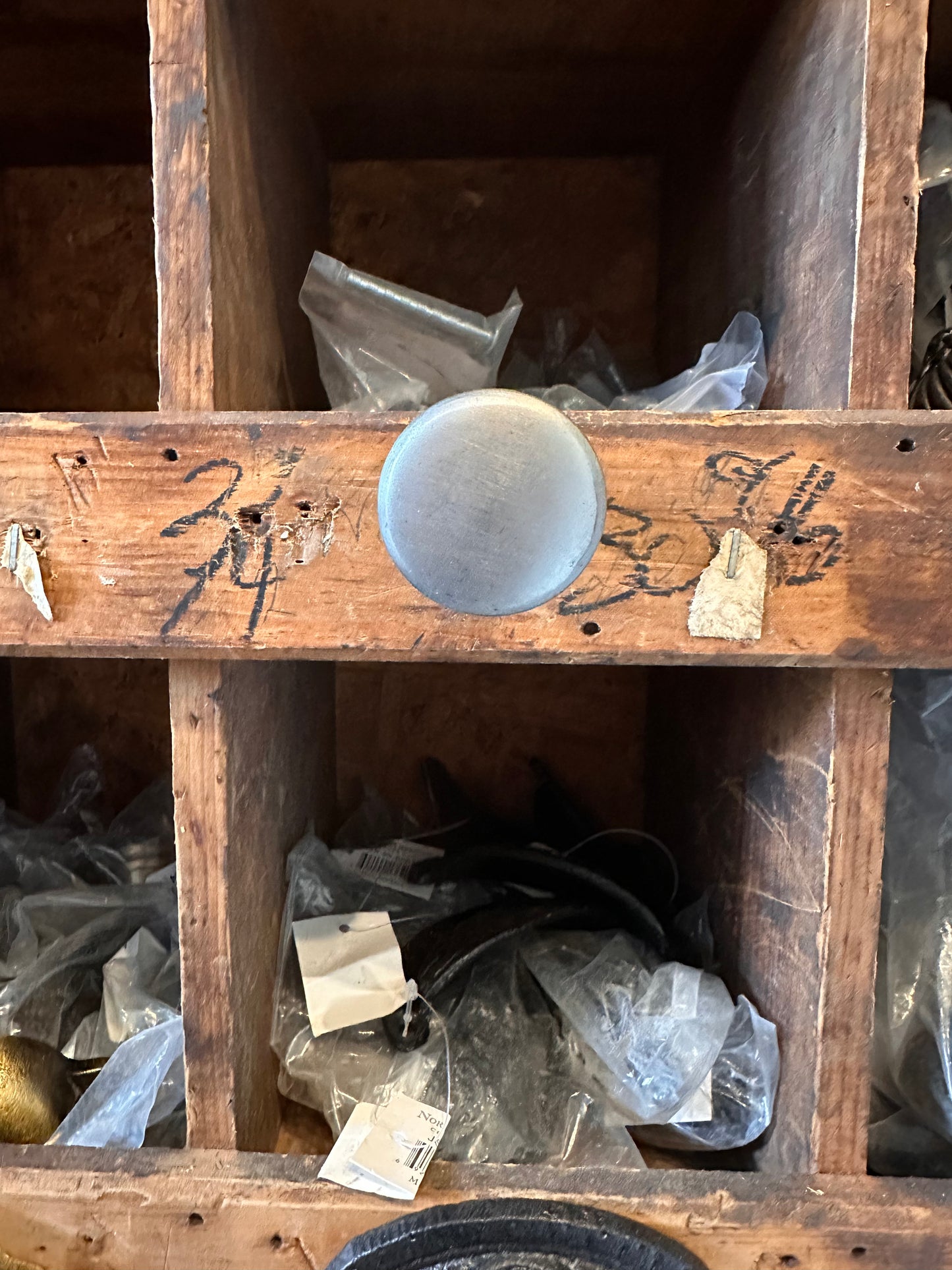 Large Iron Knob - Antique Metal