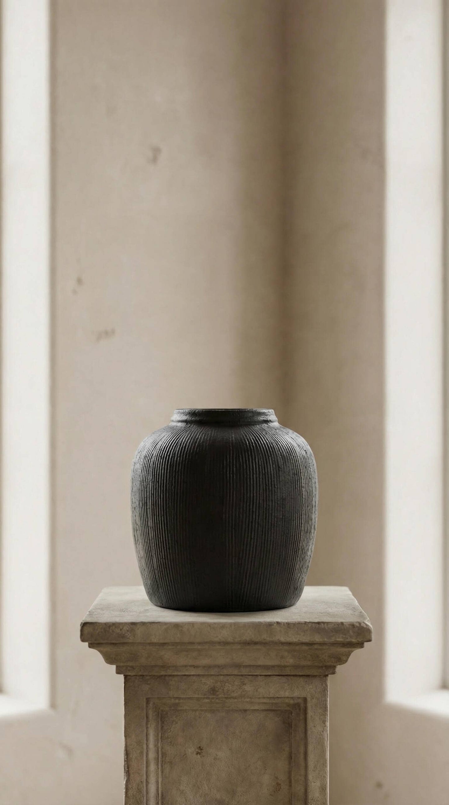 Terracotta Charcoal Vase