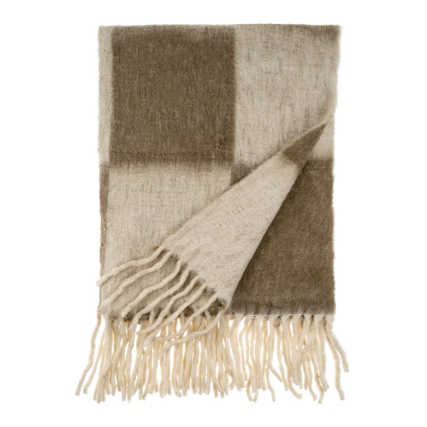 Taupe Checkerboard Throw