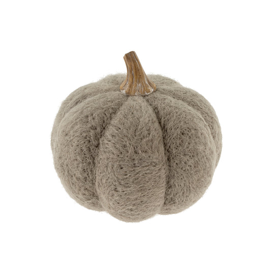 Grey Felt Pumpkin