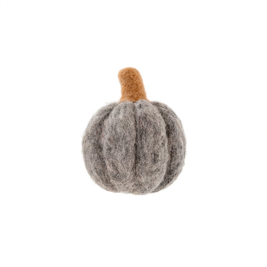 Grey Felt Pumpkin