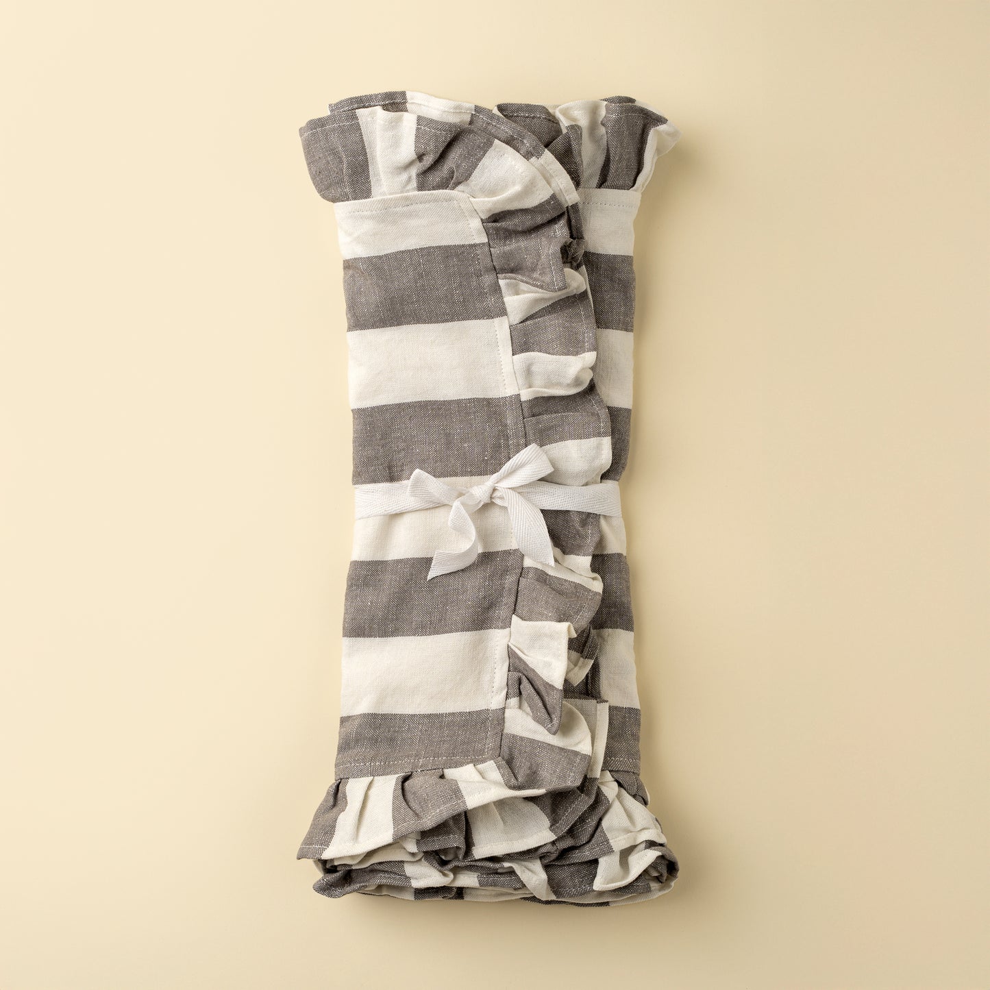 Ruffle Striped Table Runner