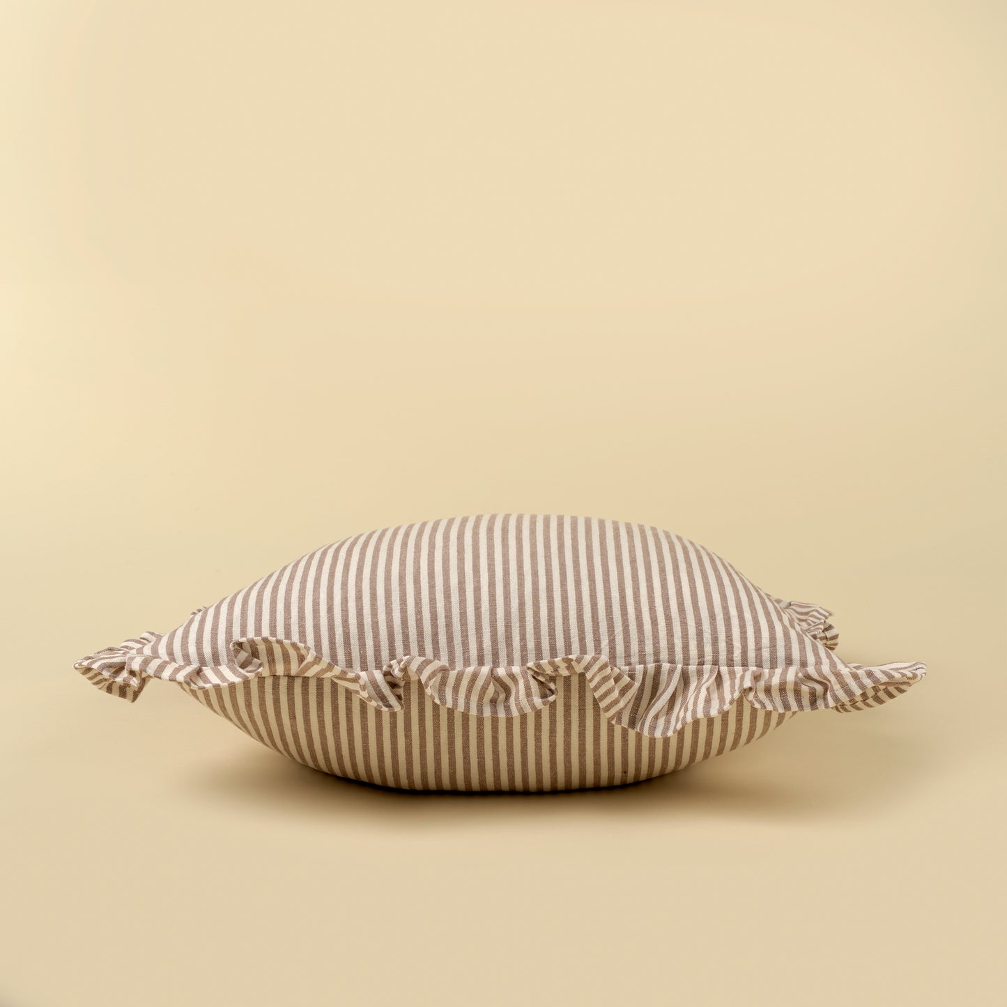 Ruffle Thin Stripe Pillow Cover