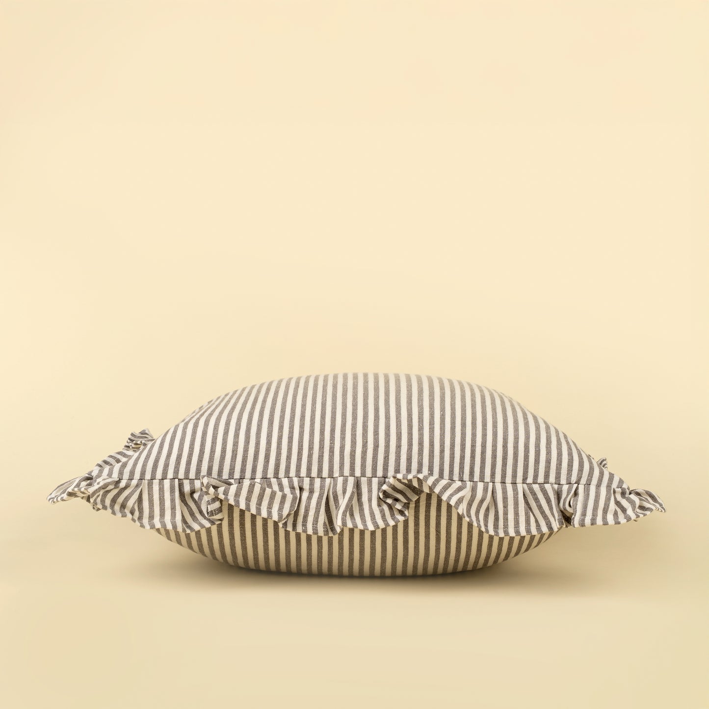 Ruffle Thin Stripe Pillow Cover