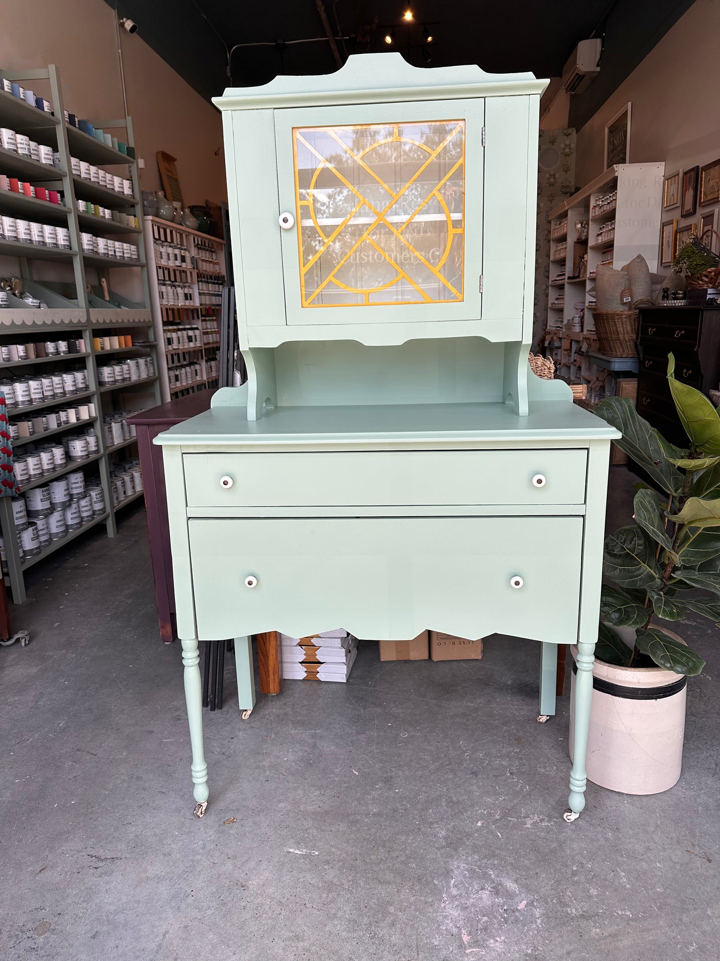 Vintage Brook 2 piece Hutch
