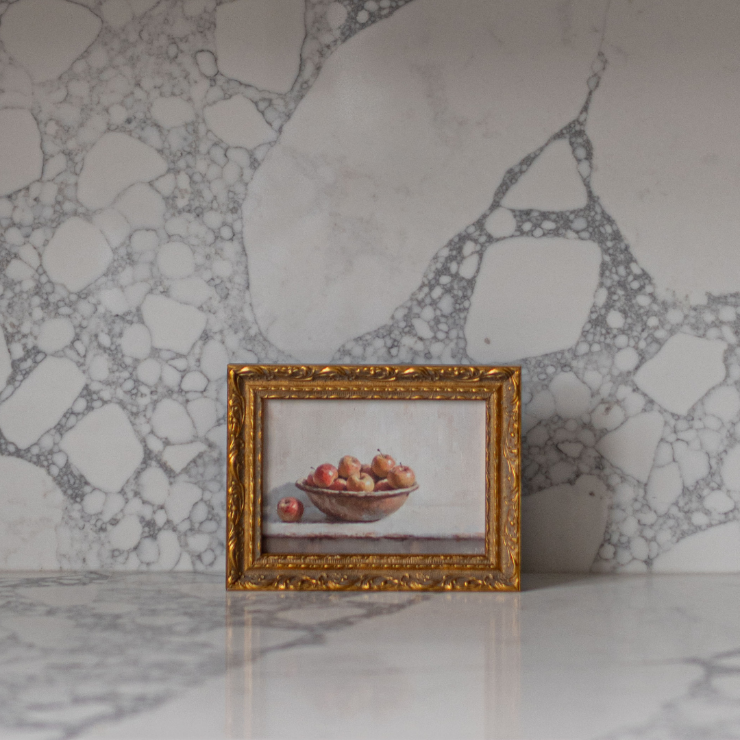 Vintage Pomme | French Brass Inspired Gold Mould Framed Art