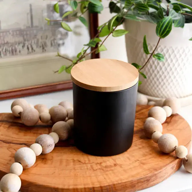 Wood Wick Matte Black Candles | Christmas Scented Candles