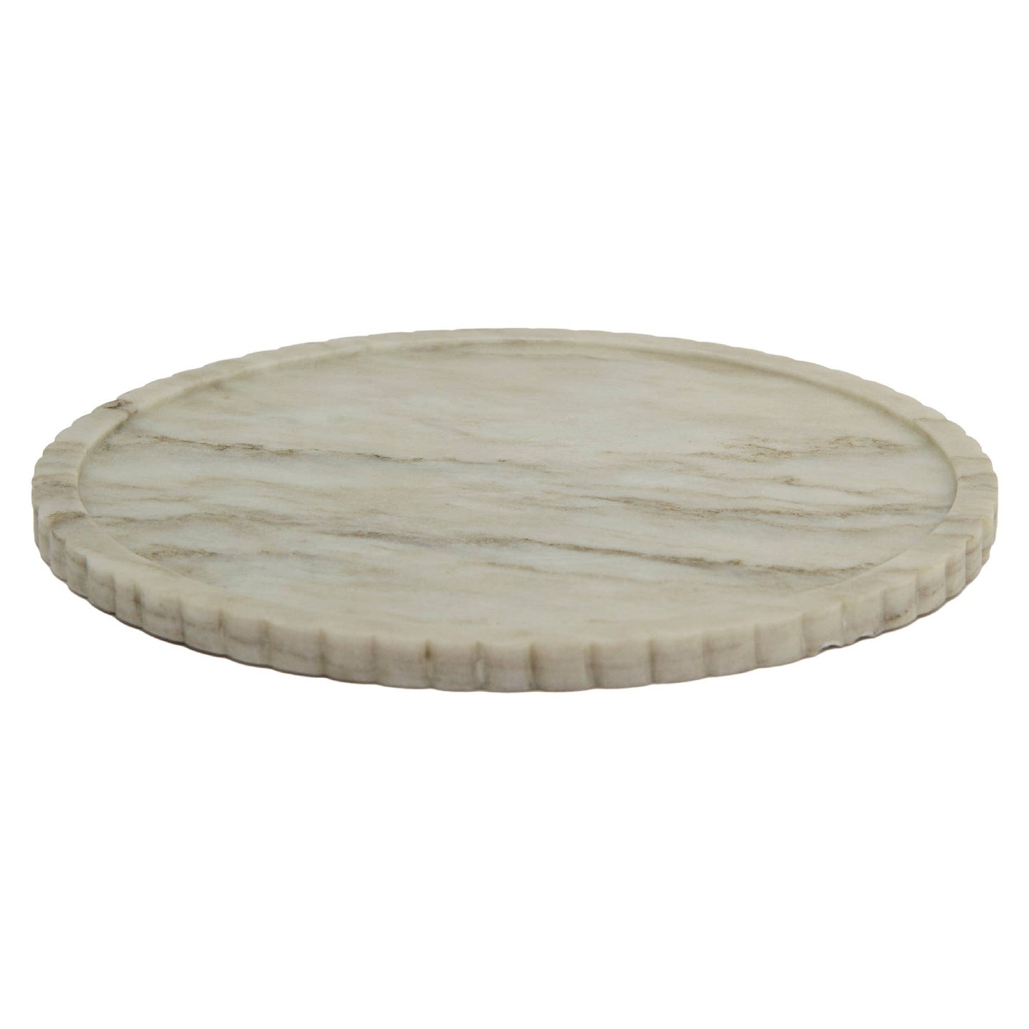 Ribbed Edge Marble Tray