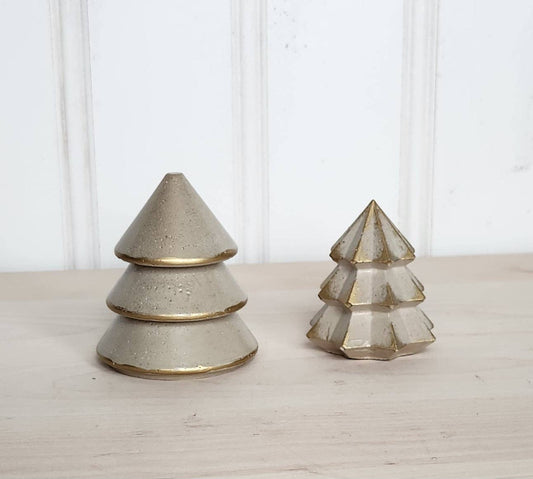 Beige Circular Concrete Christmas Tree