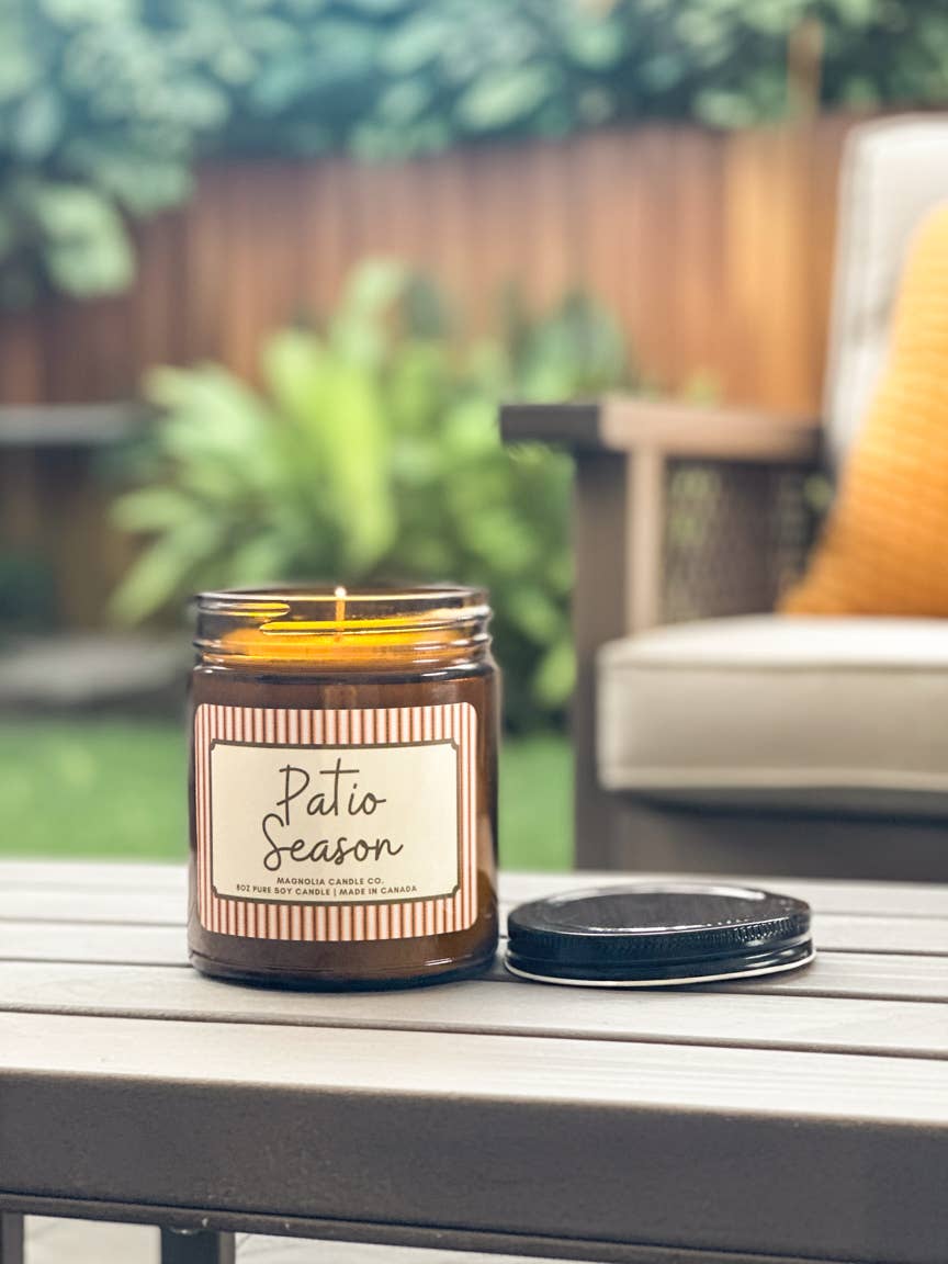 Patio Season, Summer, Spring PURE Soy Candle 8oz