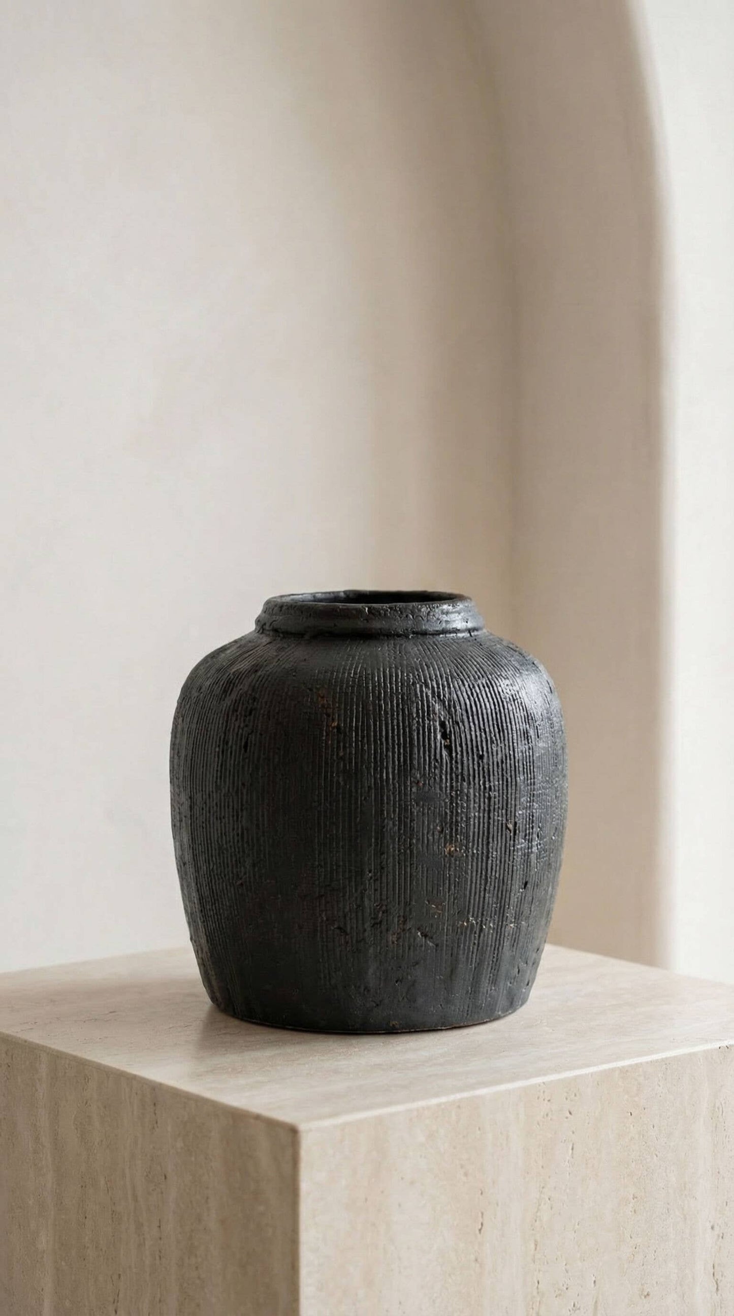 Terracotta Charcoal Vase