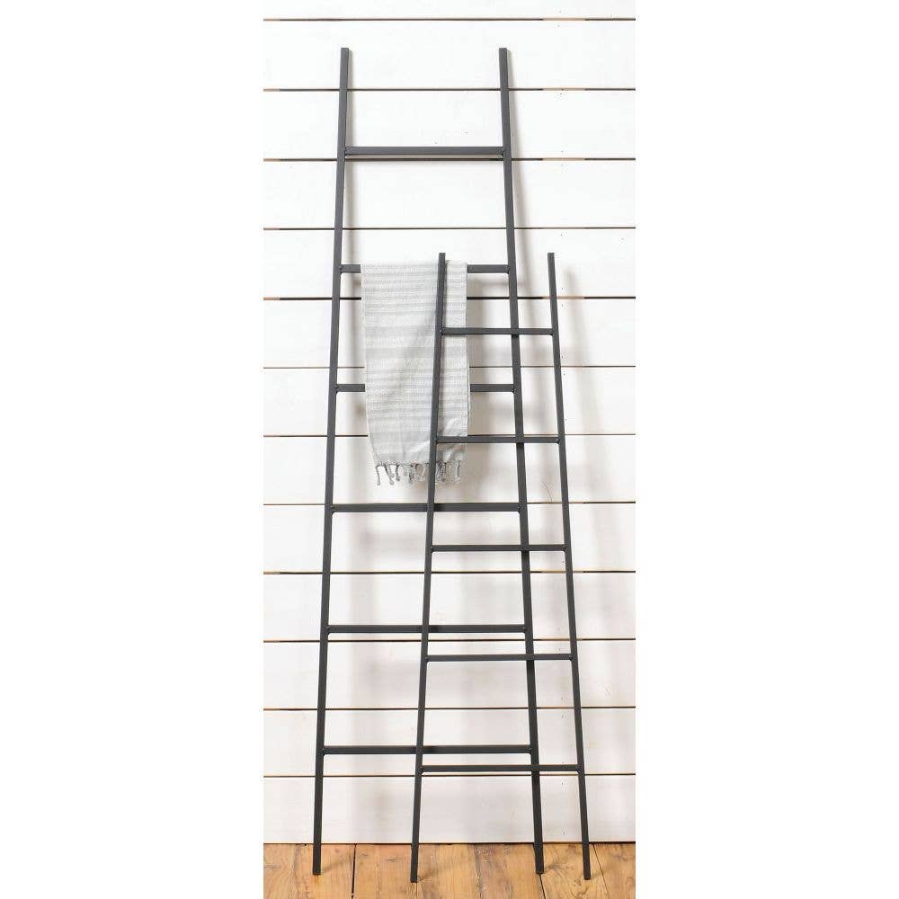 Ladder For Display Black Metal Display Ladder – Dovetails and Lavender
